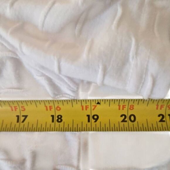 Multiples Womens Geometric Jacquard Side Button Short Sleeve Top White Small - Picture 8 of 10